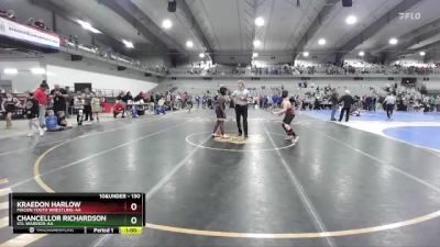 130 lbs Cons. Round 4 - Kraedon Harlow, Macon Youth Wrestling-AA  vs Chancellor Richardson, STL Warrior-AA 