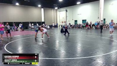 157 lbs Round 1 (16 Team) - Emmitt Dirks, Nebraska Green Machine (Dev B) vs Kayden Morris, Team Nauman Blue