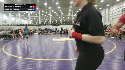 115 lbs Devlynn Albrecht, Wisconsin vs Leila Witzerman, California Gold