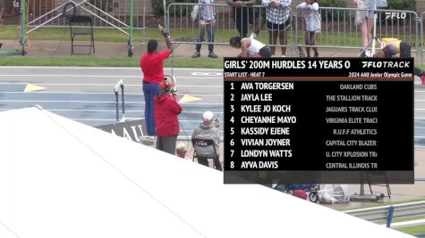 Youth Girls' 200m Hurdles, Finals 7 - Age 14
