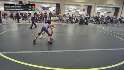 61 lbs Round Of 16 - Aidenlee Sanchez, 5th Street BGWC vs Reed Saltenberger, Patriot Mat Club