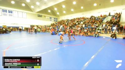 84-87 lbs Round 2 - Evelyn Cortez, Madera Grapplers vs Gianna Mirelez, Madera Grapplers