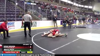 138 lbs Champ. Round 1 - Brock Smith, North Penn Liberty High School vs Noah Weaver, Bellefonte Area Hs