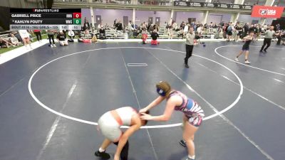 16U Girls - 125 lbs Cons. Round 3 - Gabriell Price, Nebraska Wrestling Academy vs Kahlyn Fouty, Whiteland Wrestling Club