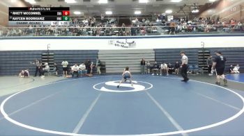 63 lbs Champ. Round 1 - Kaycen Rodriguez, Hawk Wrestling Club vs Rhett McConnel, Sublime Wrestling Academy