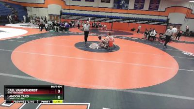 149 lbs Semifinal - Cael Vanderhorst, Ohio Northern vs Landon Card, Cornell College