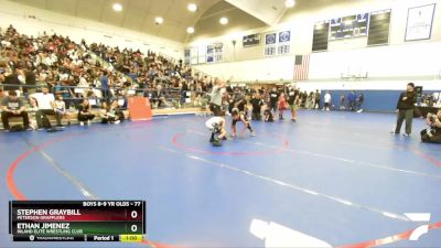 77 lbs 1st Place Match - Stephen Graybill, Peterson Grapplers vs Ethan Jimenez, Inland Elite Wrestling Club