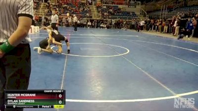 107 lbs Champ. Round 1 - Hunter McGrane, Mandan vs Dylan Sandness, Bismarck Legacy