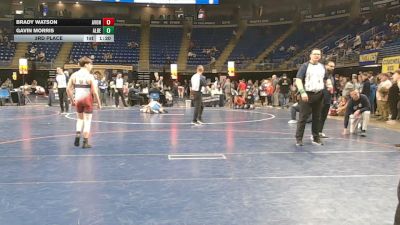 110 lbs 3rd Place - Brady Watson, Avon Grove vs Gavin Morris, Albert Gallatin