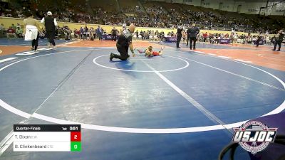 43 lbs Quarterfinal - Trey Dixon, Elgin Wrestling vs Boomer Clinkenbeard, Comanche Takedown Club