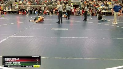 130 lbs Semifinal - Hayden Barnes, Team Central Wrestling vs Zane Portillo, Yankton Jr Bucks