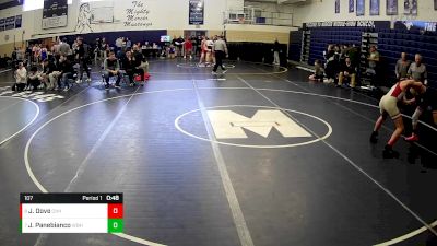 107 lbs Cons. Round 2 - Julian Panebianco, West Branch Hs vs John Dove, Chartiers Houston Hs
