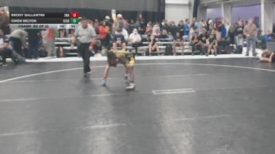 67 lbs Cons. Rd Of 32 - Brody Ballantini, Sebolt Wrestling Academy vs Owen Belton, Scorpions