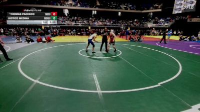 5A 144 lbs Quarterfinal - Thomas Pacheco, Amarillo Tascosa vs Justice Medina, North Richland Hills Richland