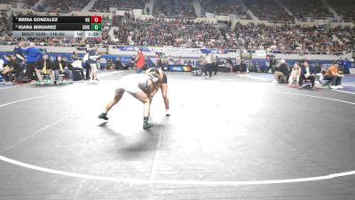 116-D2 1st Place Match - Kiara Minjarez, Crismon vs Brisa Gonzalez, Round Valley High School