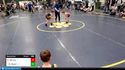 63-68 lbs Quarterfinal - Milo Stuart, Bryan Youth Wrestling Club vs Dylan Waring, Jr. Cougars