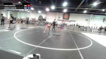 88 lbs Consi Of 4 - Anahi Sanchez, Madera WC vs Jennika Campos, Madera Grapplers WC