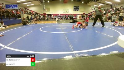 49 lbs Consi Of 4 - Ryder Jenkins, Beggs Youth Wrestling Program vs Grayson Six, Claremore Youth Wrestling