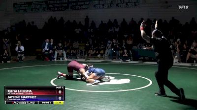 138 lbs 1st Place Match - Jaylene Martinez, Cerritos College vs Tehya Ledesma, Mt. San Antonio College