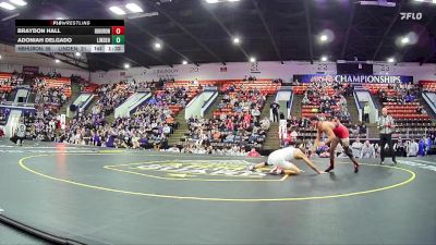 144 lbs Quarterfinals (8 Team) - Braydon Hall, Huron HS (New Boston) vs Adoniah Delgado, Linden HS