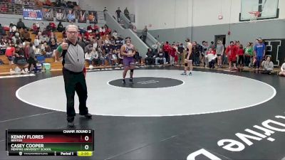 215 lbs Champ. Round 2 - Casey Cooper, Memphis University School vs Kenny Flores, Benton