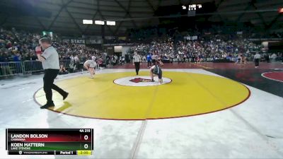 4A 215 lbs Semifinal - Landon Bolson, Chiawana vs Koen Mattern, Lake Stevens