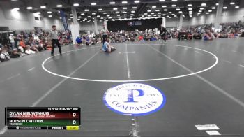 100 lbs 1st Place Match - Hudson Chittum, Tennessee vs Dylan Nieuwenhuis, Michigan Grappler Training Center