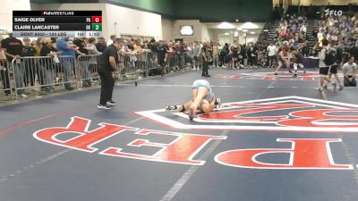 124 lbs Consi Of 32 #2 - Saige Olver, PA vs Claire Lancaster, OK
