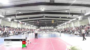 46 lbs Semifinal - Isaiah Lopez, Black Fox Wrestling Academy vs Elijah Beck, Top Rank