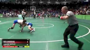 113 lbs Champ. Round 1 - Carson Whitley, Union County. vs Nick Anderson, Hamilton Southeastern