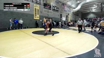 135 lbs Champ. Round 1 - Mikey Martinez, Kerr Middle School vs Gage Horn, Durham Wrestling Club