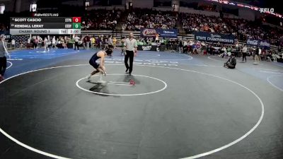 D 1 120 lbs Champ. Round 1 - Scott Cascio, St. Paul`s vs Kendall LeRay, C.E. Byrd