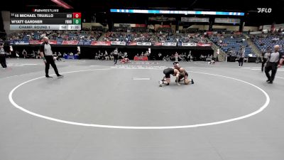 141 lbs Champ. Round 1 - 15 Michael Trujillo, Arizona Christian vs Wyatt Gardner, Friends