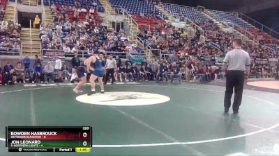 220 lbs Semis & 1st Wrestleback (8 Team) - Bowden Hasbrouck, Hettinger/Scranton vs Jon Leonard, 5-Northern Lights