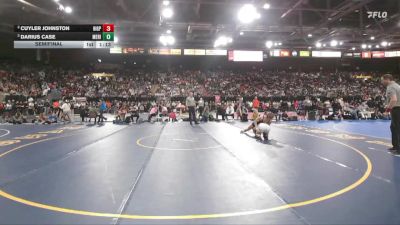 6A 144 lbs Semifinal - Darius Case, Meridian vs Cuyler Johnston, Highland-P