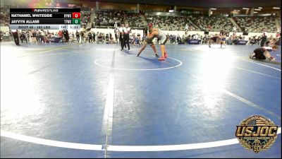 160 lbs Quarterfinal - Nathaniel Whiteside, Randall Youth Wrestling Club vs Jayvyn Allami, Team Tulsa Wrestling Club