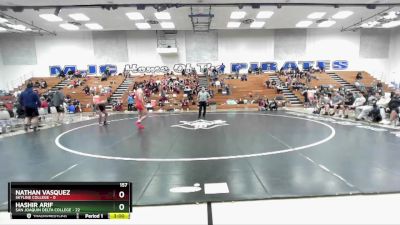 157 lbs 2nd Wrestleback (16 Team) - Nathan Vasquez, Skyline College vs Hashir Arif, San Joaquin Delta College