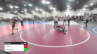 66 lbs Rr Rnd 2 - Izaac Solis, Bad Cat Wrestling Club vs Mansa Hannibal Grimes, Knights Youth Wrestling