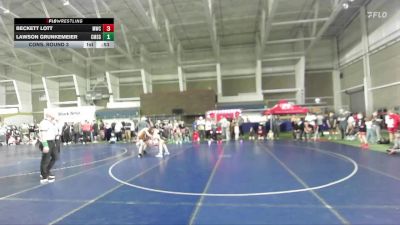 105 lbs Cons. Round 3 - Lawson Grunkemeier, Carbon Middle School Girls vs Beckett Lott, Morgan Wrestling Club
