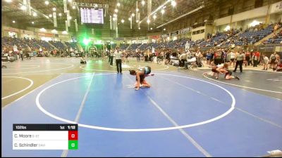 102 lbs Round Of 16 - Chris Moore, G-Style WC vs Case Schindler, David City HS