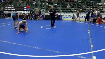 132 lbs Cons. Semis - Elijah Hyet, Immortal Athletics Wrestling Club vs Mason Shirk, Big Game Wrestling Club