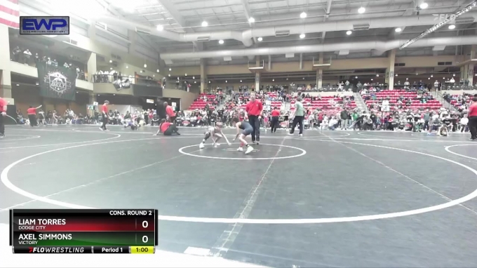 Axel Reed Rico Simmons 52 lbs Cons. Round 2 - Axel Simmons, Victory vs Liam Torres, Dodge City