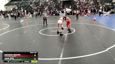 138 lbs Cons. Round 4 - Anthony Segura, Grandview Wolves vs Dane Sims, Eagle Crest Wrestling Club
