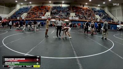 126 lbs Semifinal - Aryan Sharma, Landon School vs Benjamin Shumaker, Mount Saint Joseph
