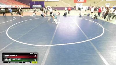 110 lbs Cons. Round 4 - Myah French, Utah vs Briana Martinez, Minnesota