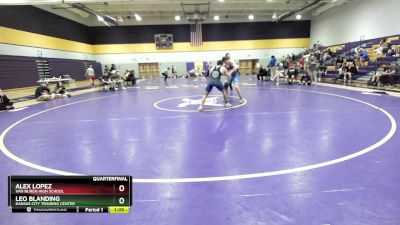 144 lbs Quarterfinal - Alex Lopez, Van Buren High School vs Leo Blanding, Kansas City Training Center