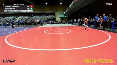 115 lbs Final - Dominic Jacobucci, Westshore Wrestling Club vs Beau Abbott, Roundtree Wrestling Academy