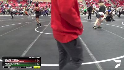 140 lbs Semifinal - Michael Lopez, Lion Elite vs Drake Troxel, Nebraska Wrestling Academy