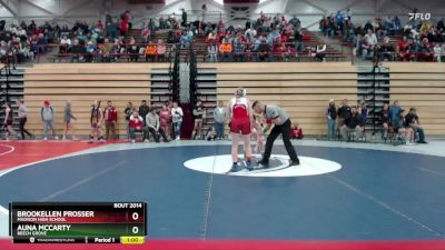 115 lbs Champ. Round 1 - Auna McCarty, Beech Grove vs Brookellen Prosser, Madison High School