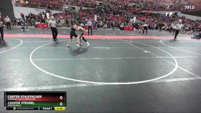 130 lbs Semifinal - Carter Stauffacher, Warrior Youth Wrestling vs Cooper Steudel, Hortonville